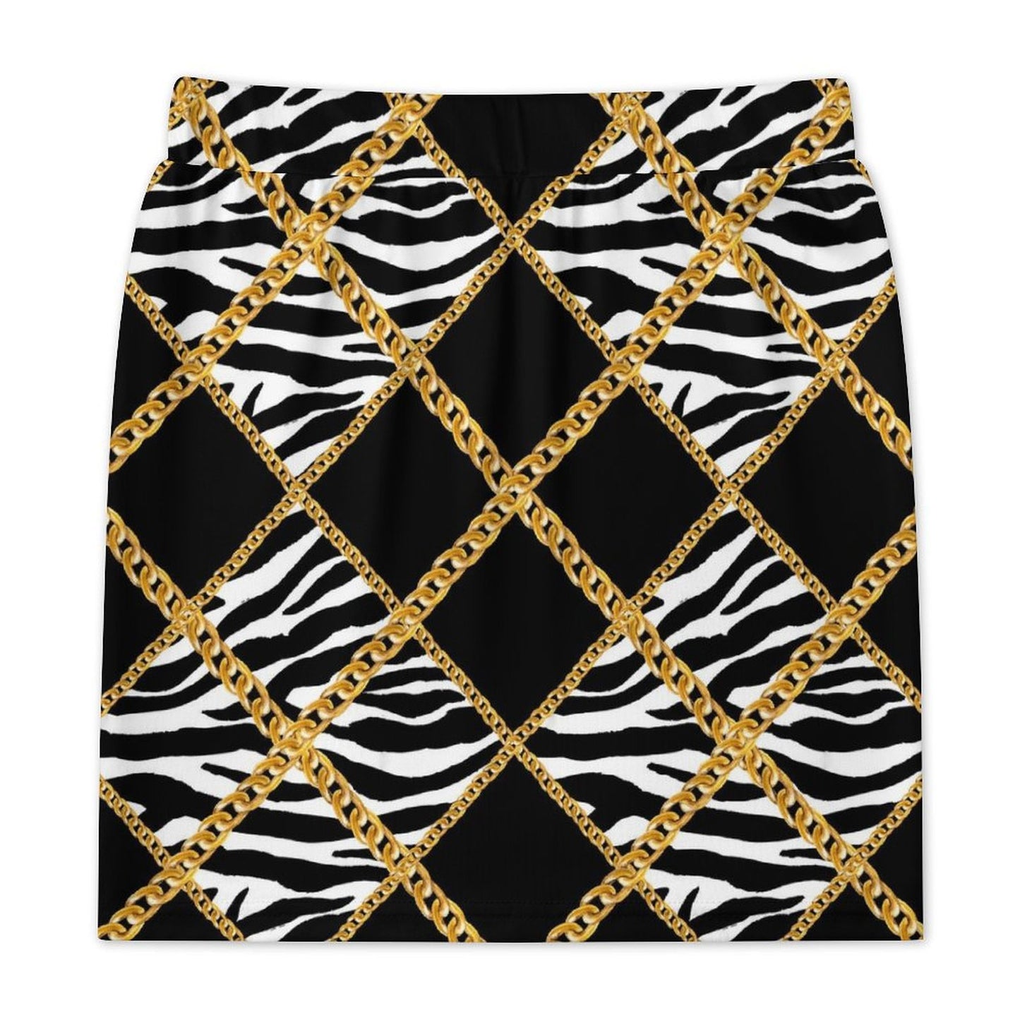 Zebra Chains Mini Skirt