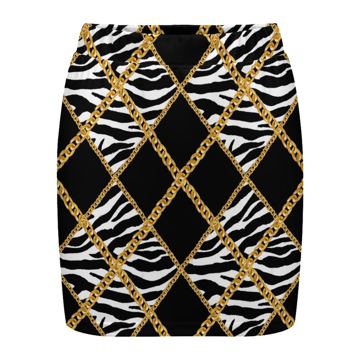 Zebra Chains Mini Skirt