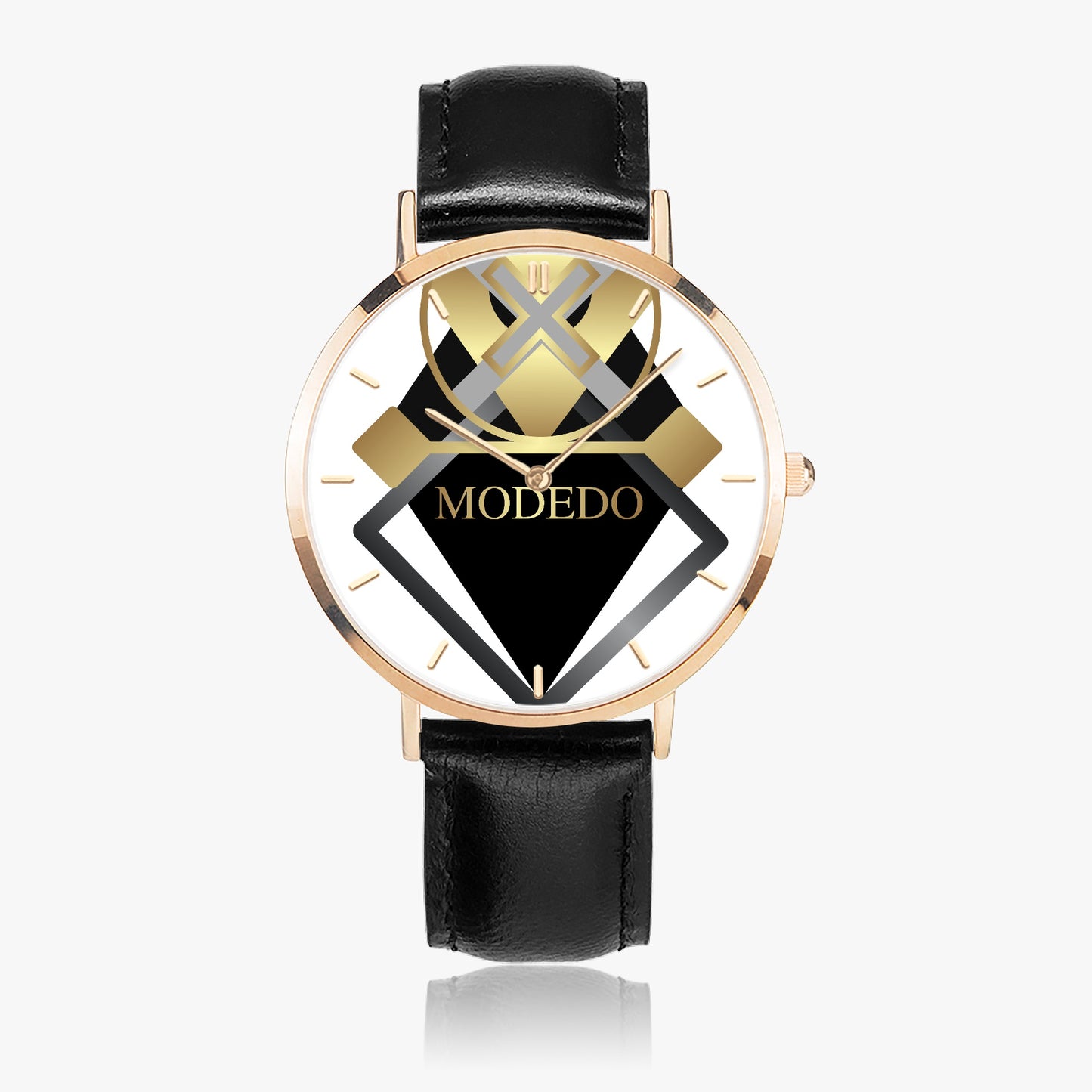Unisex Genuine Leather Strap Watch