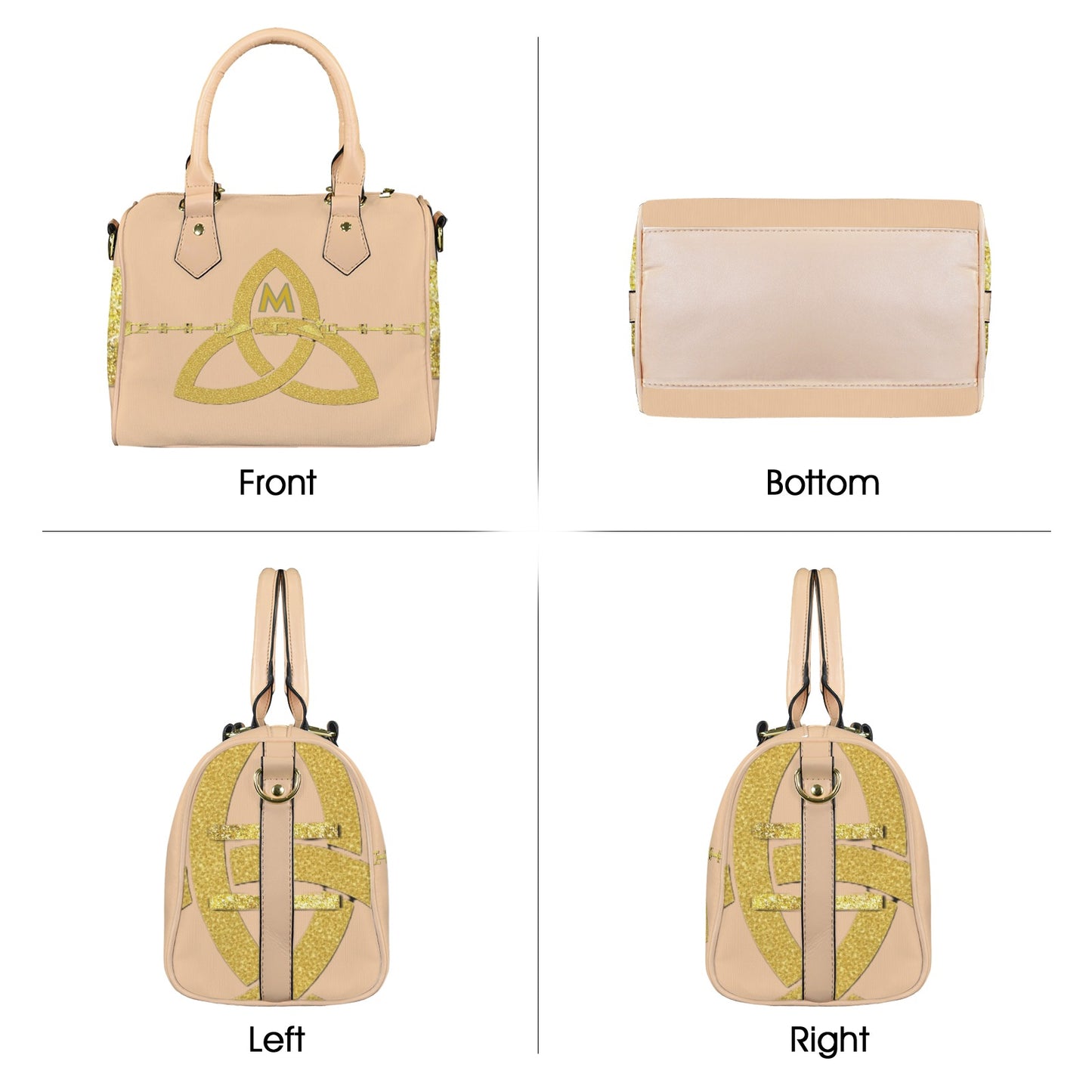 Leather Canvas Handbag