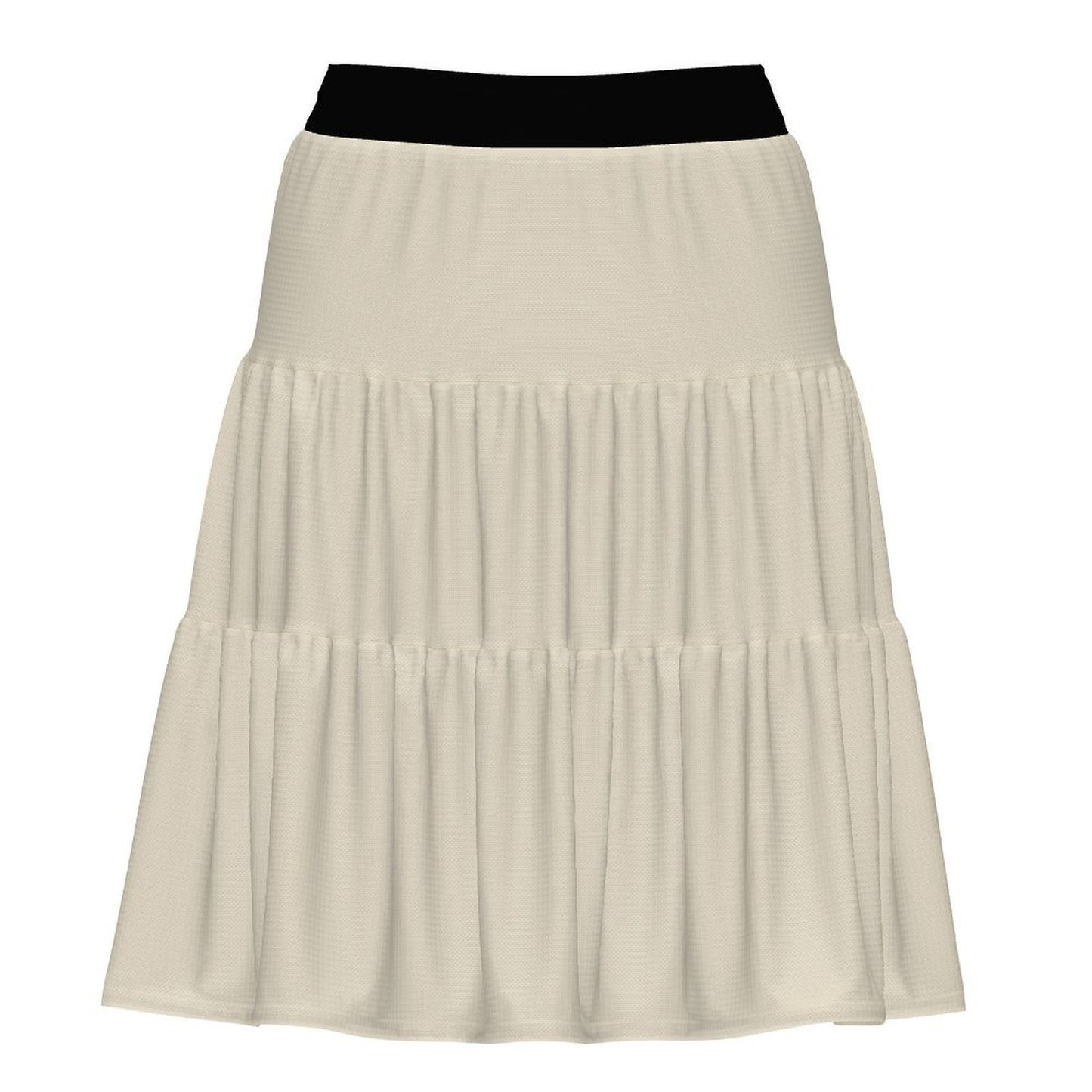 Tri-Ruffled Hem Skirt