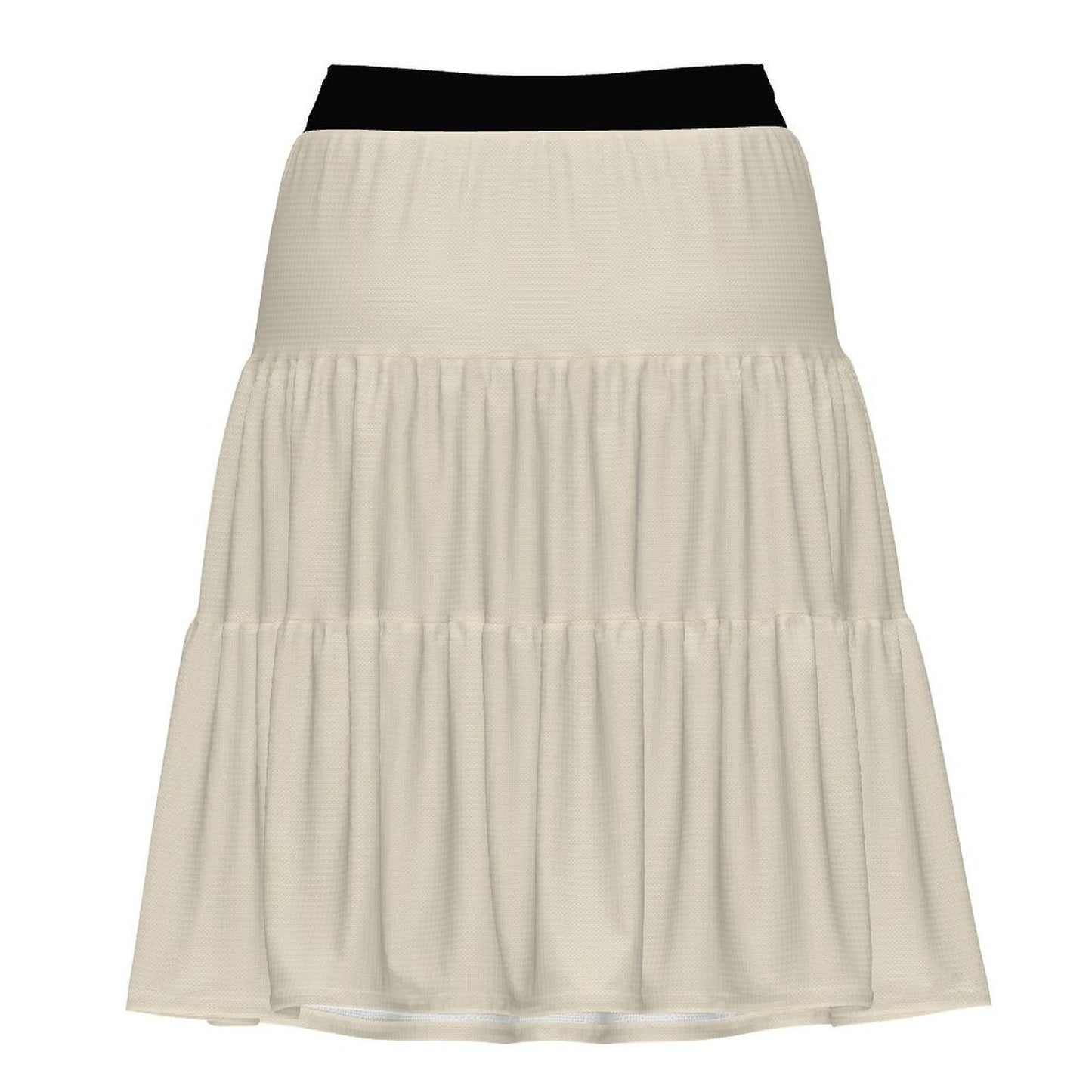 Tri-Ruffled Hem Skirt