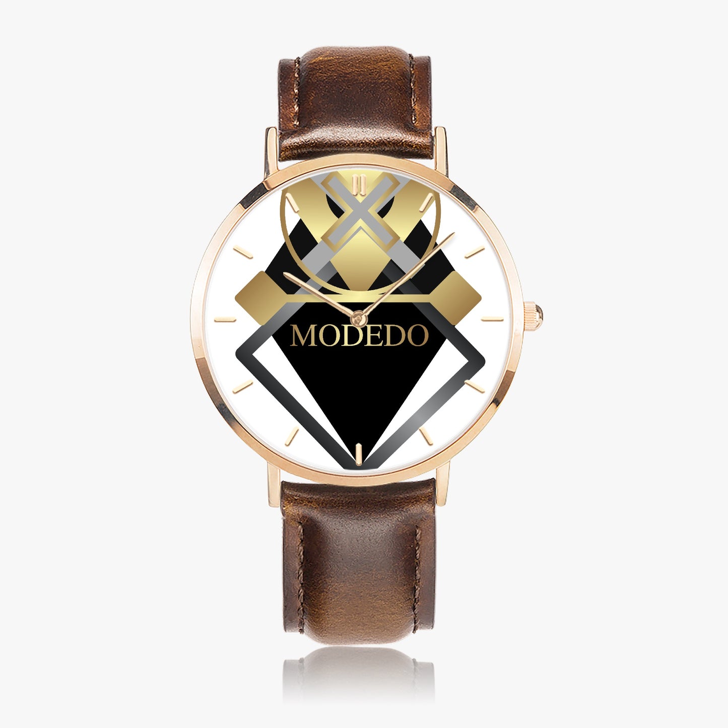 Unisex Genuine Leather Strap Watch