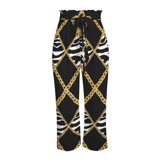 Zebra Chains Wide Leg Pants