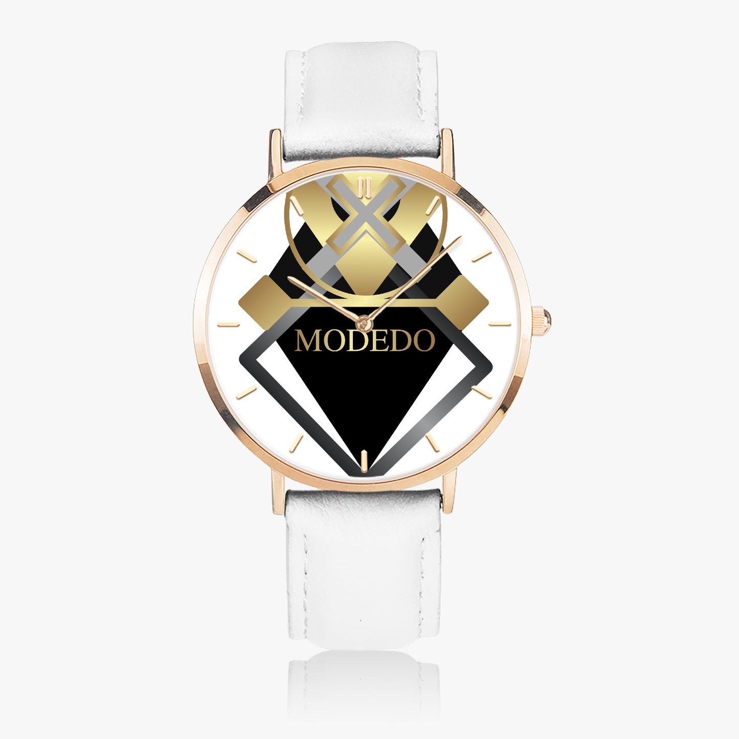 Unisex Genuine Leather Strap Watch