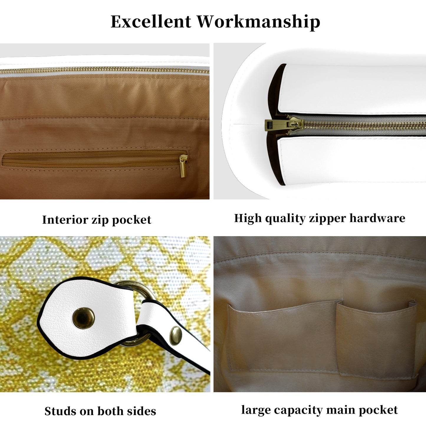 Gold White Shine Tote