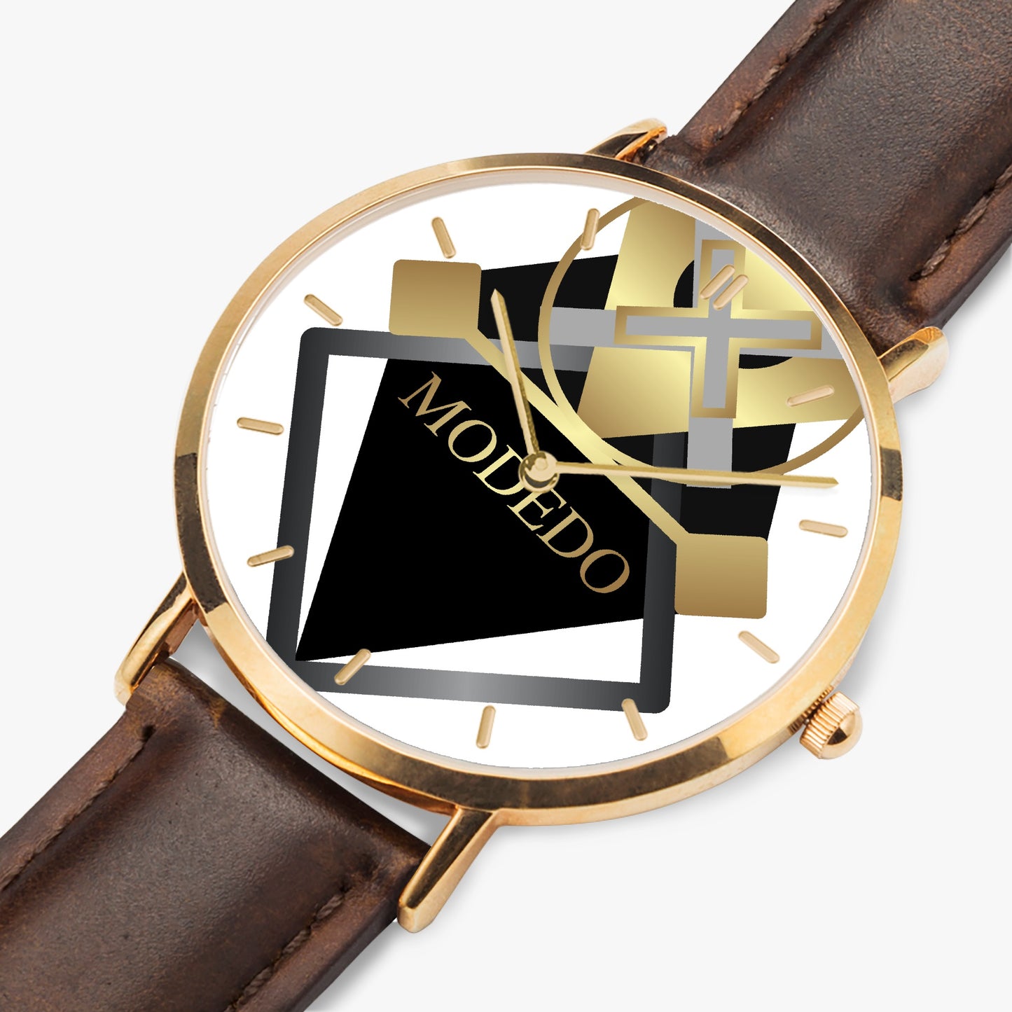 Unisex Genuine Leather Strap Watch