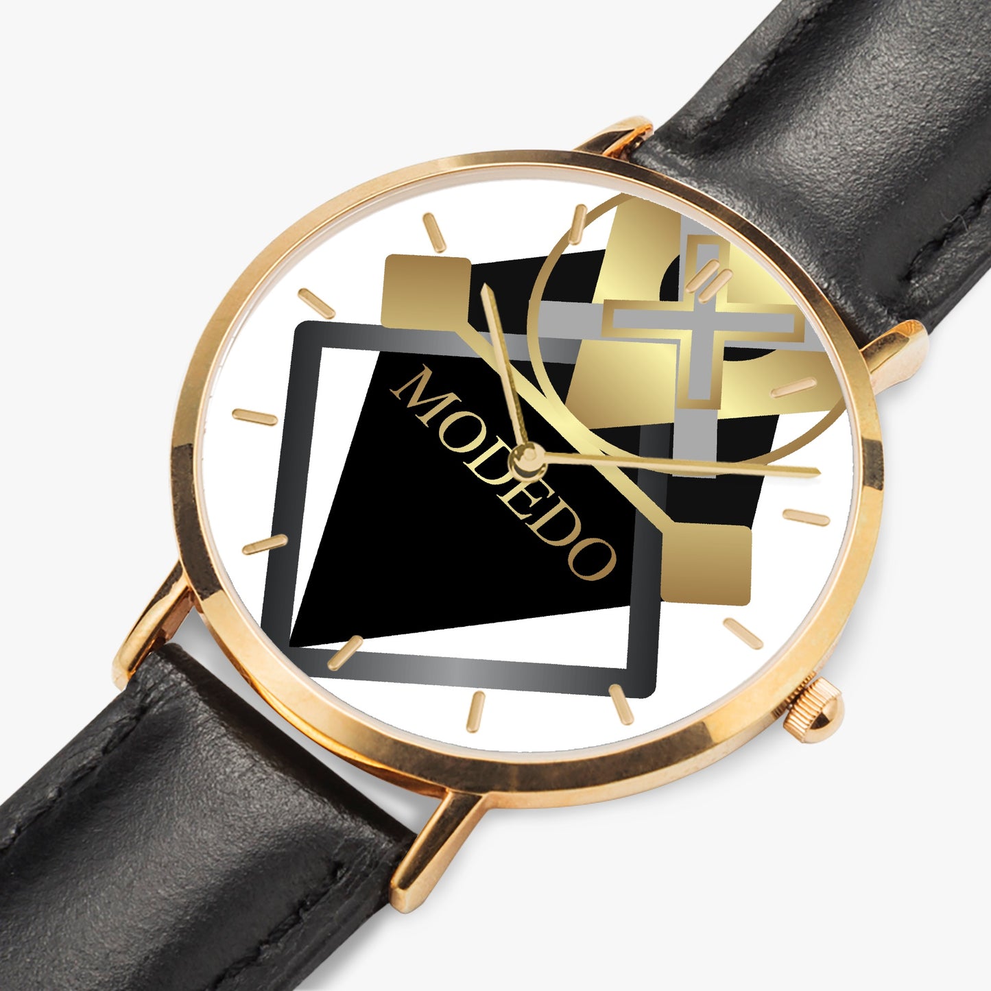 Unisex Genuine Leather Strap Watch