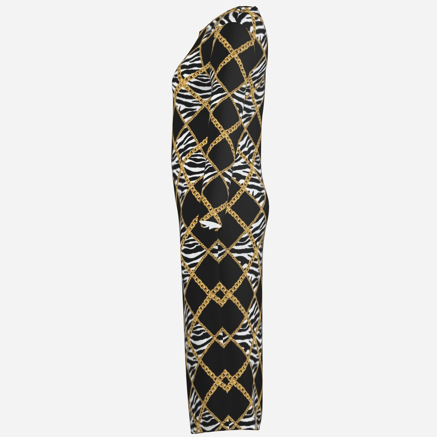 Zebra Chains Bodycon Dress