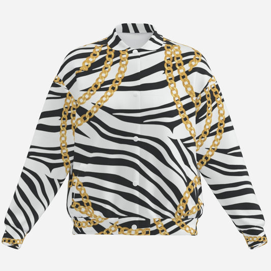 Zebra Chains Bomber Jacket