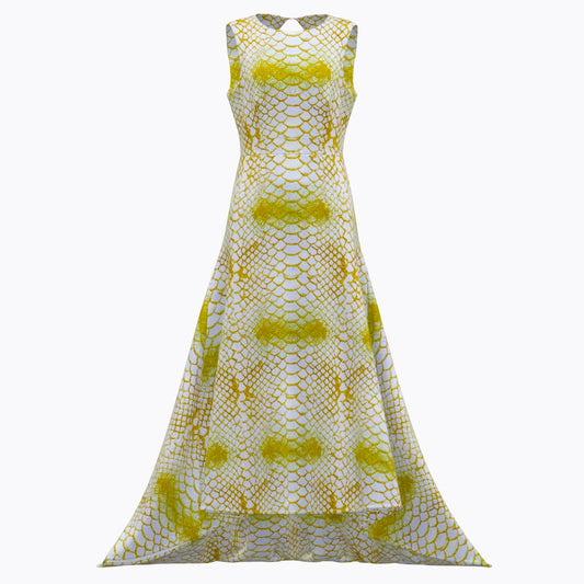 Gold White Shine Formal Dress
