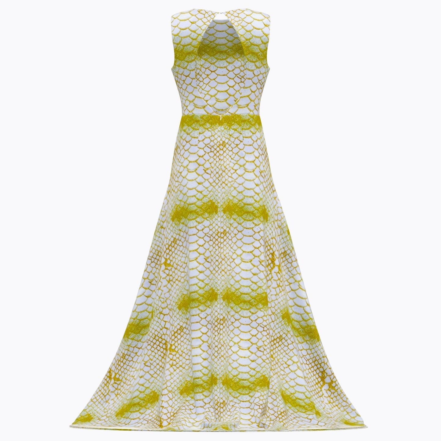 Gold White Shine Formal Dress