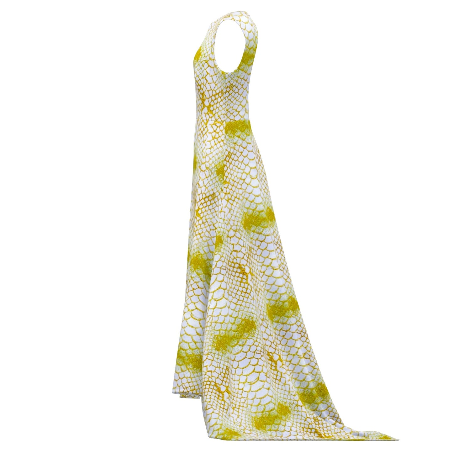 Gold White Shine Formal Dress
