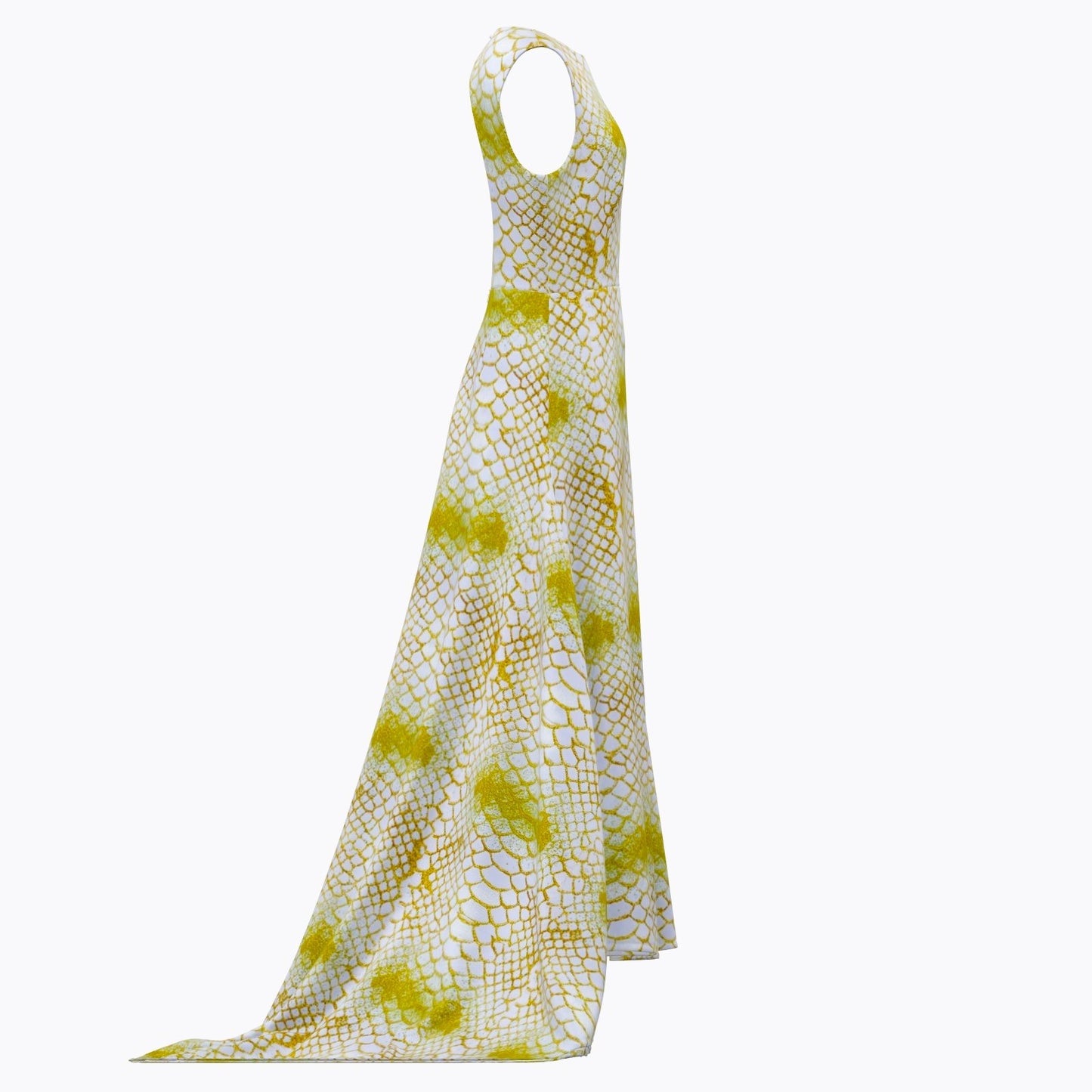 Gold White Shine Formal Dress