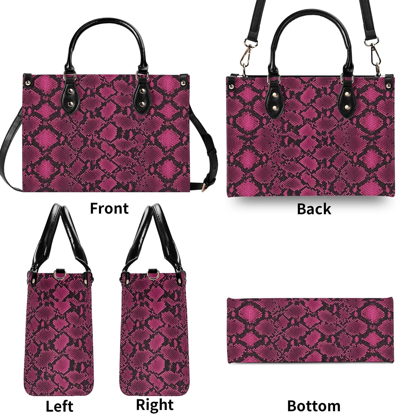 Snakeskin Genuine Leather Handbag
