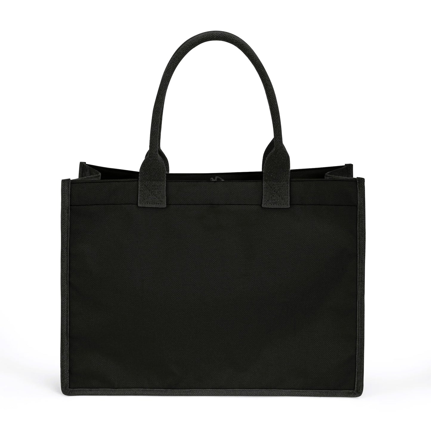 Floral M Initial Canvas Tote