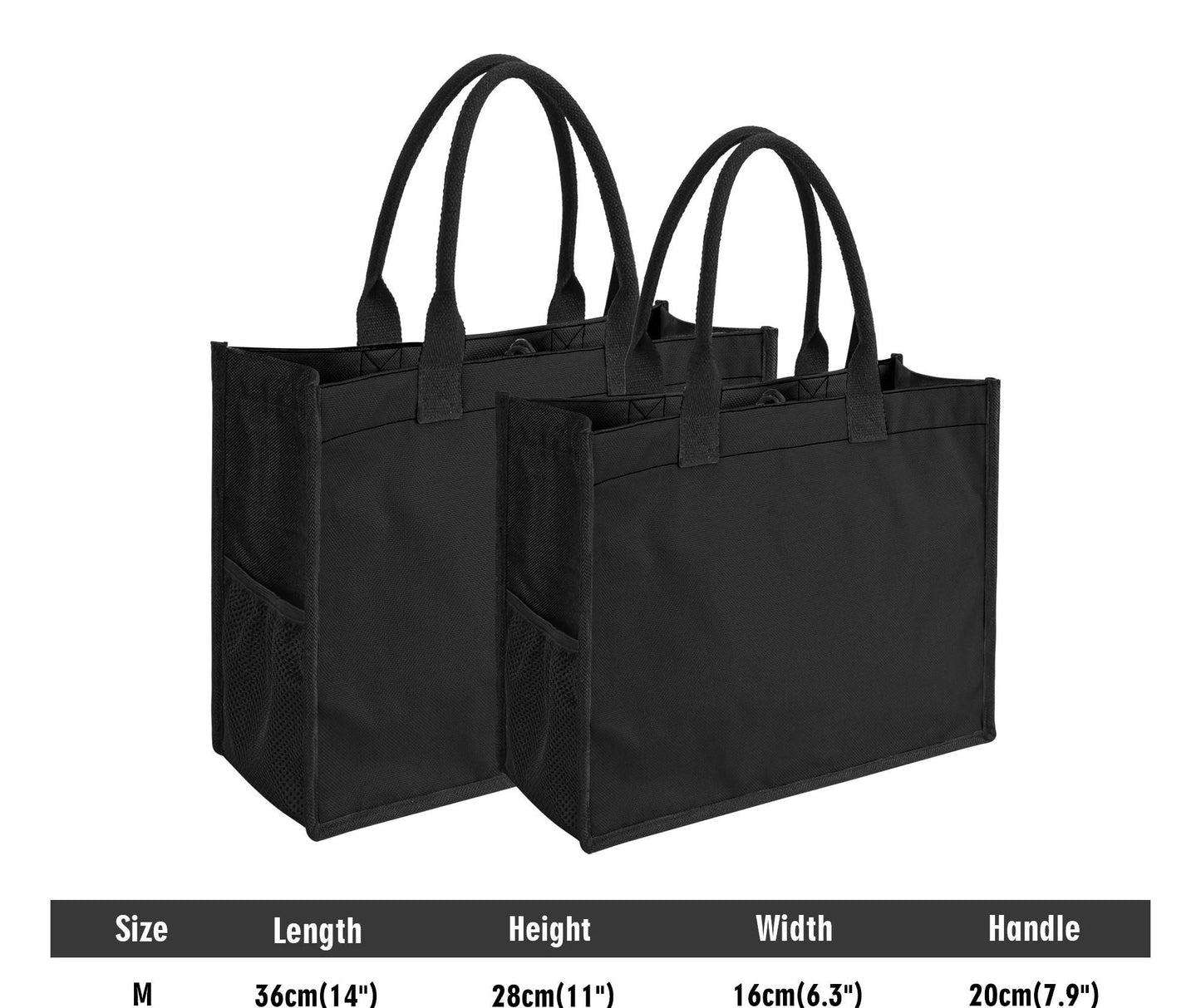 Floral M Initial Canvas Tote