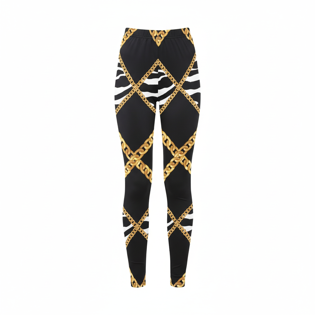 Zebra Chains Fashion Leggings