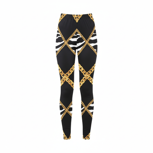 Zebra Chains Fashion Leggings
