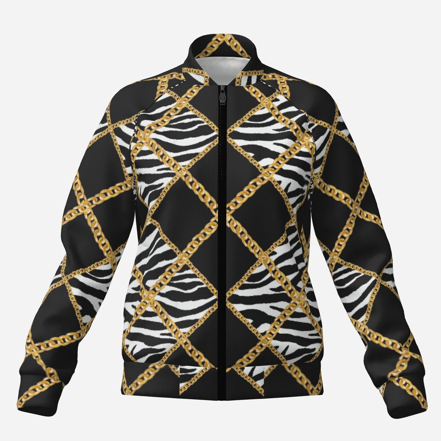 Zebra Chains Bomber Jacket