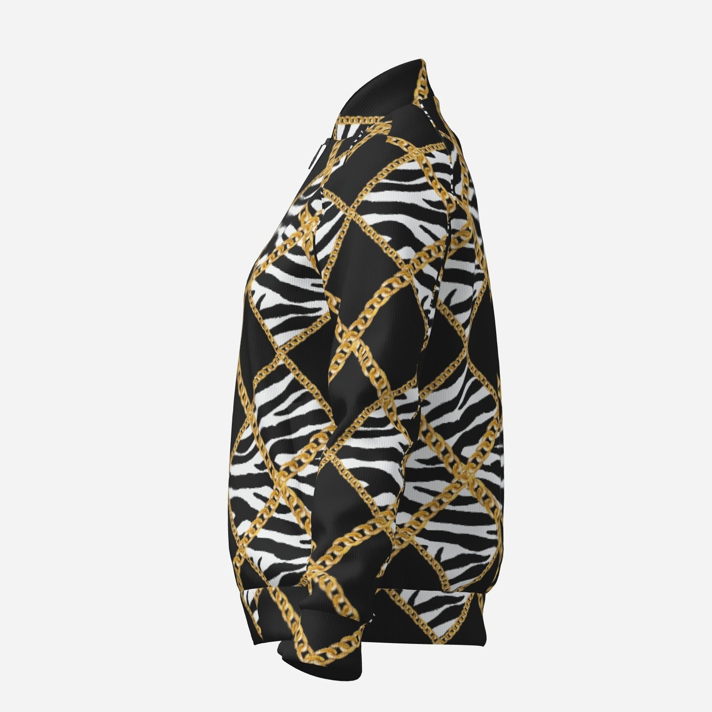 Zebra Chains Bomber Jacket