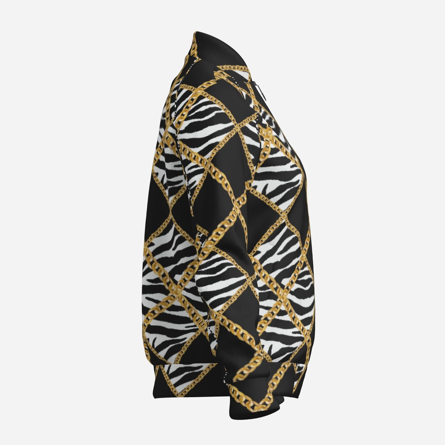 Zebra Chains Bomber Jacket