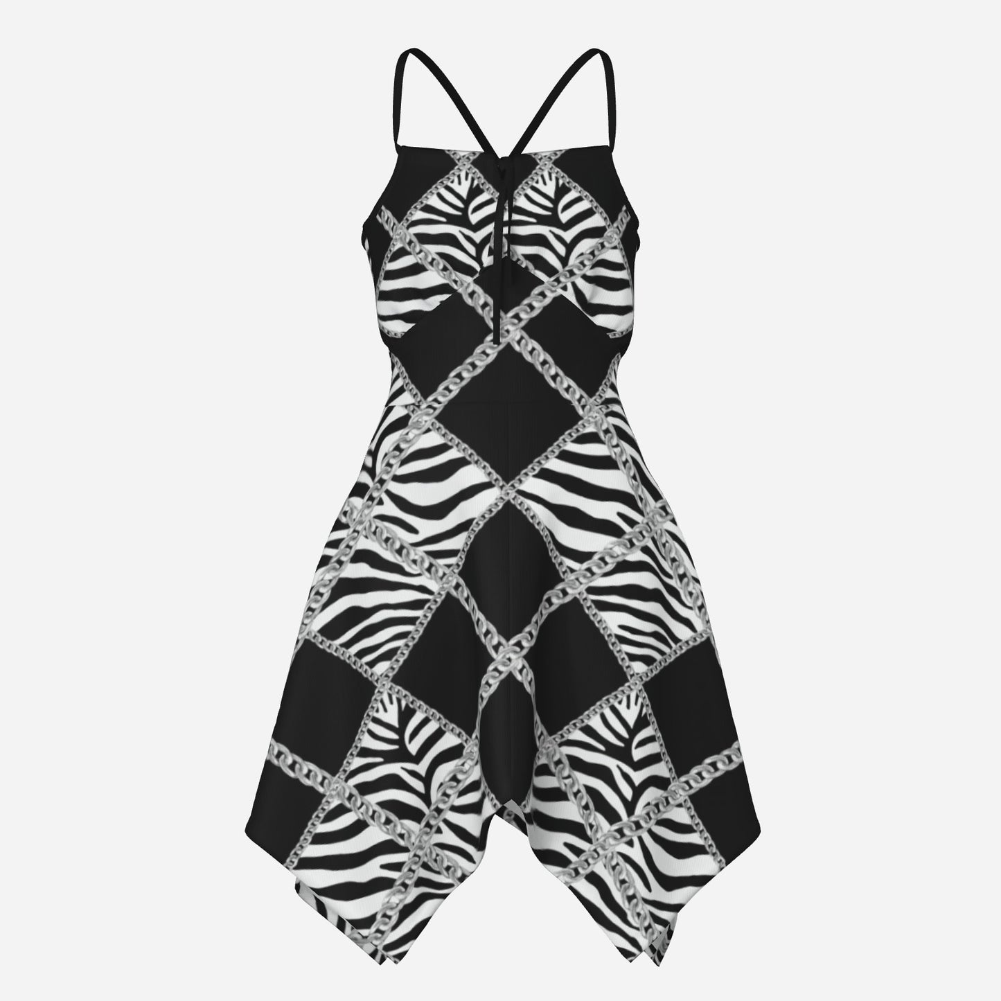 Zebra Chains Sleeveless Dress