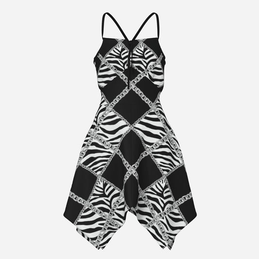Zebra Chains Sleeveless Dress