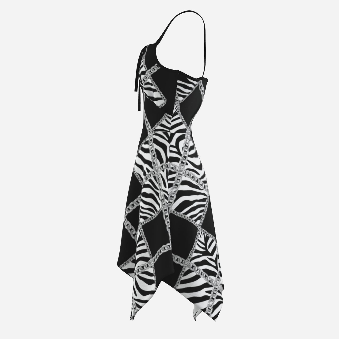 Zebra Chains Sleeveless Dress