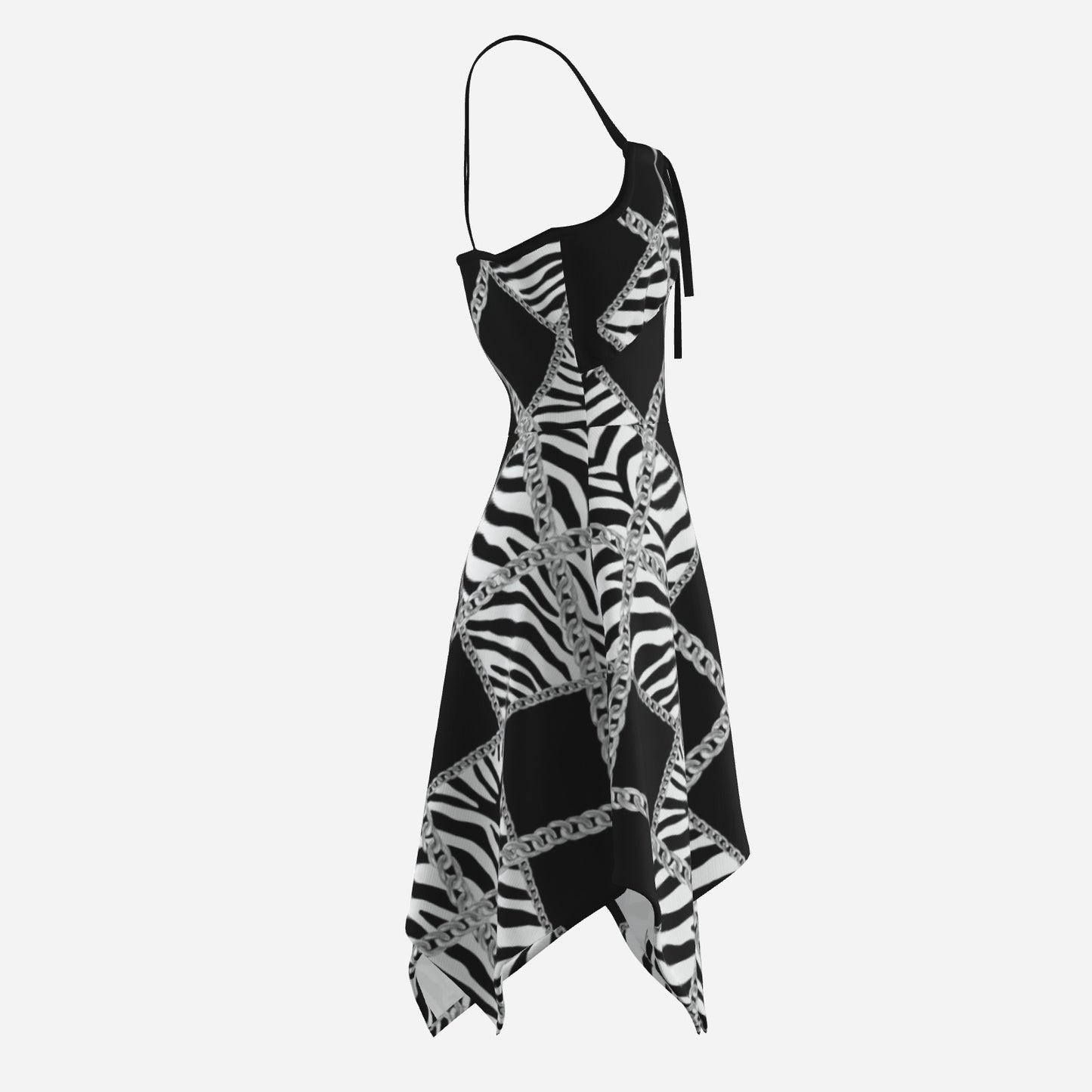 Zebra Chains Sleeveless Dress