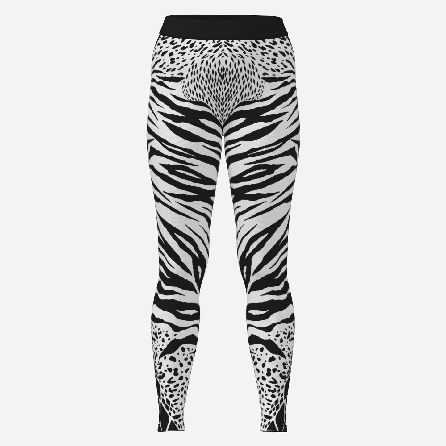 Zebra Geometric Striped Leggings