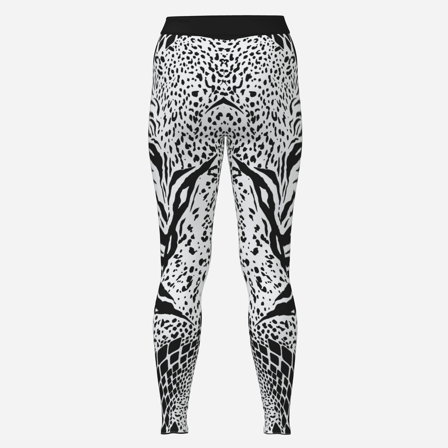 Zebra Geometric Striped Leggings