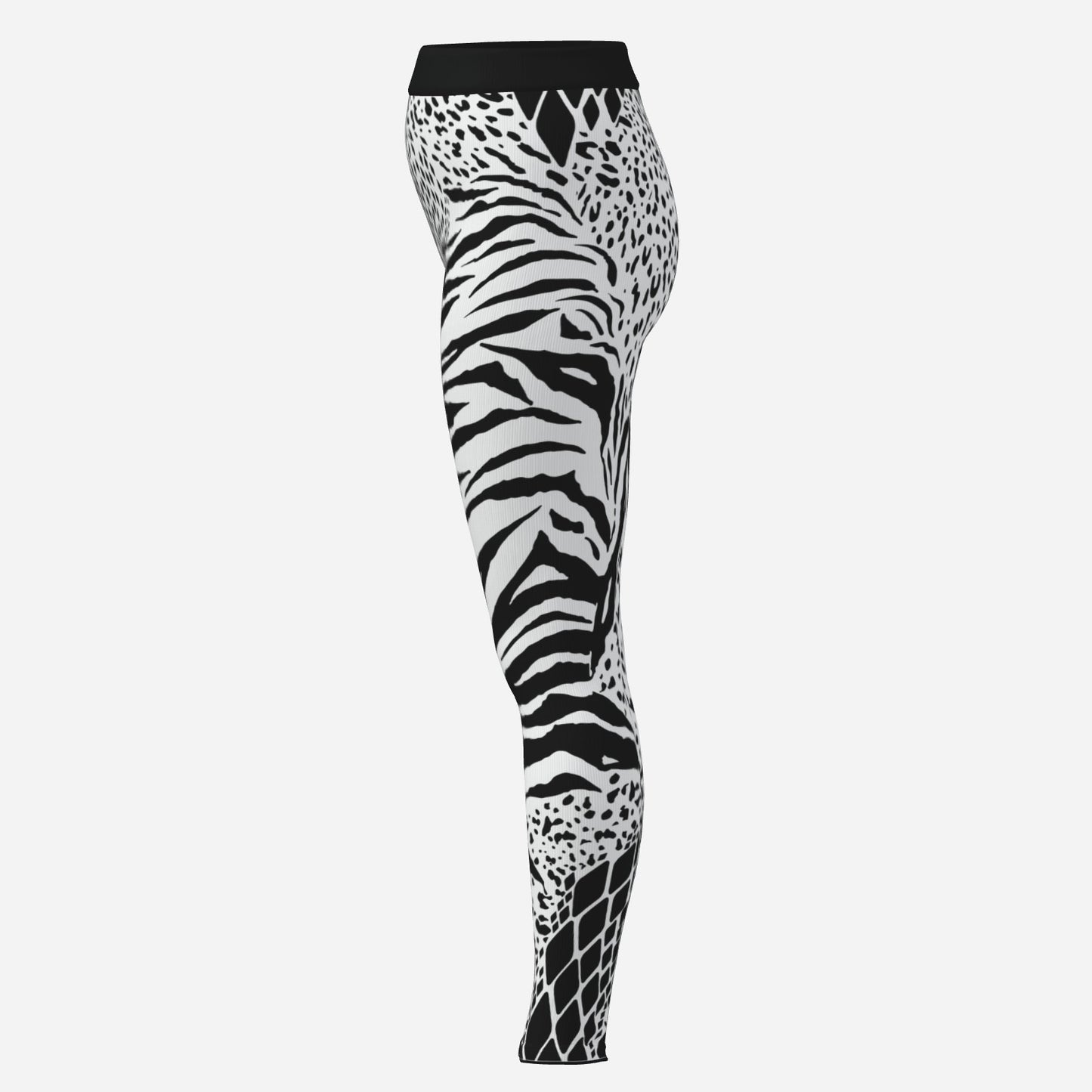 Zebra Geometric Striped Leggings