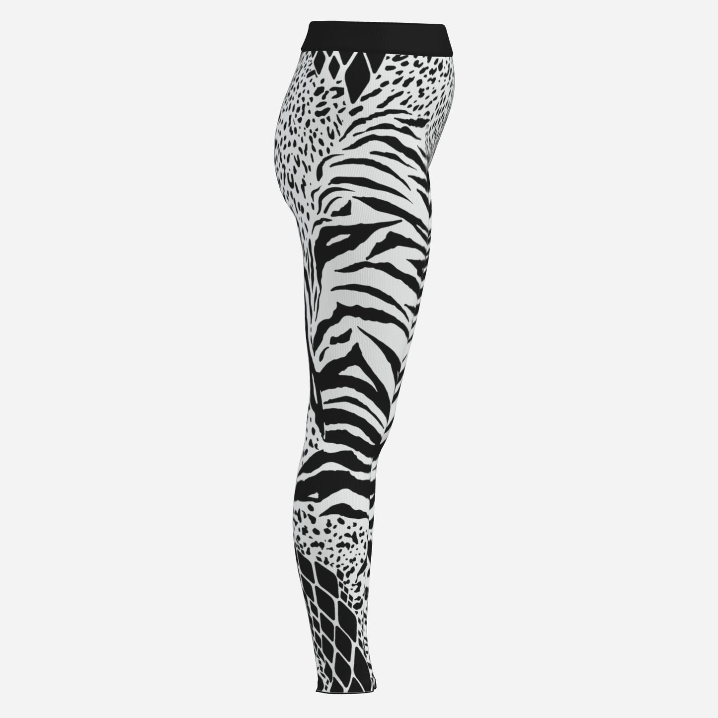 Zebra Geometric Striped Leggings