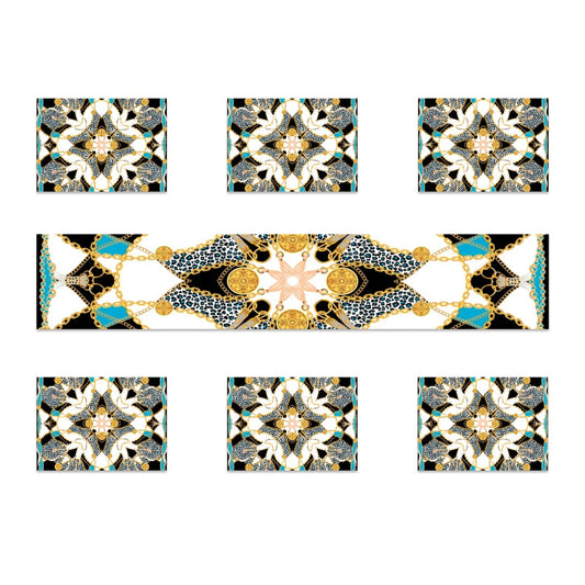 Geometric Medallion Table Runner And Placemat Set