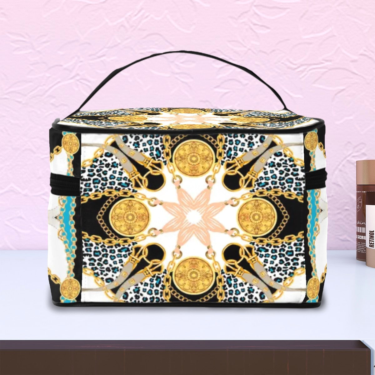 Geometric Medallion Makeup Bag
