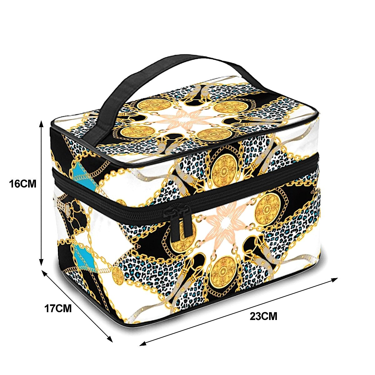 Geometric Medallion Makeup Bag