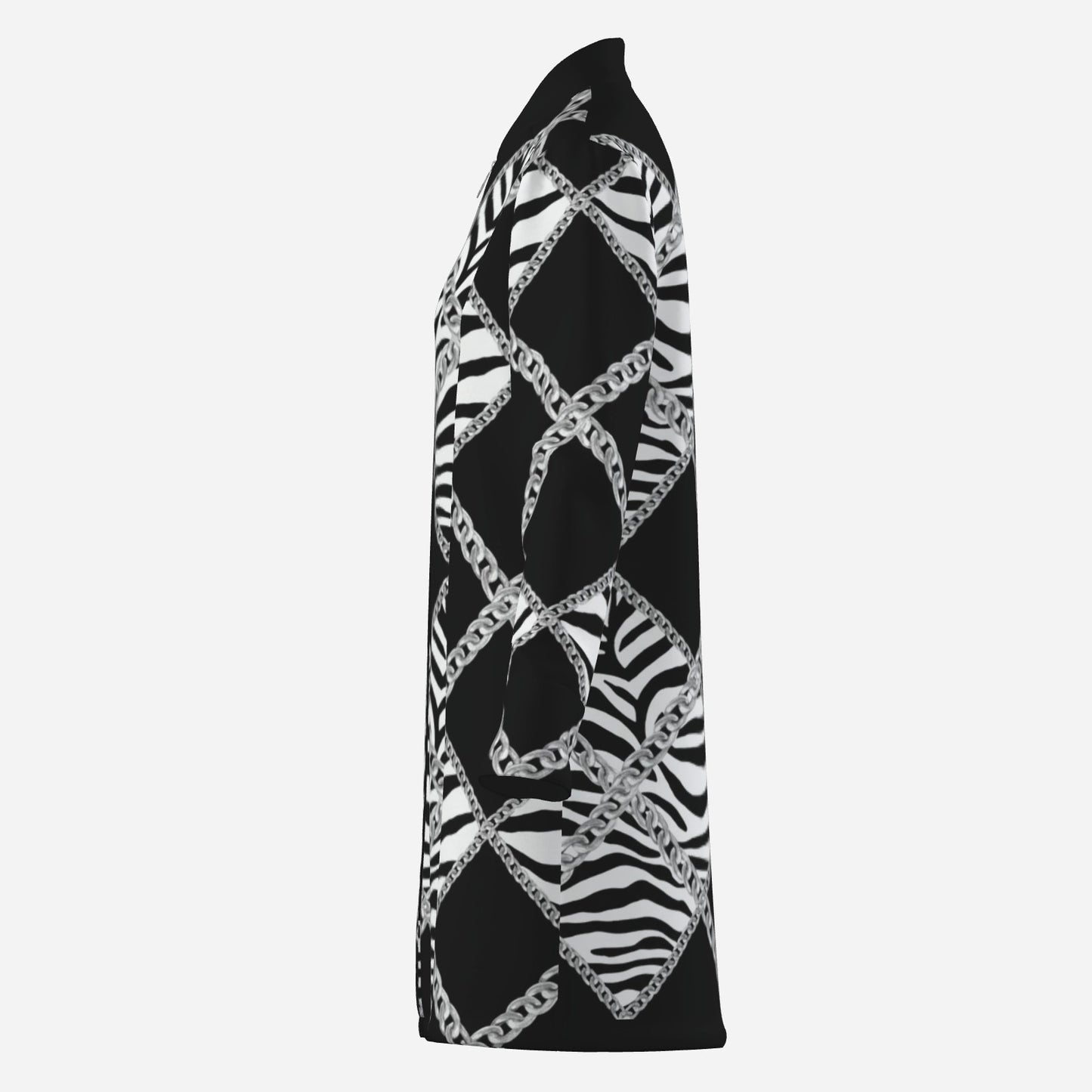Zebra Chains Long Waist Jacket