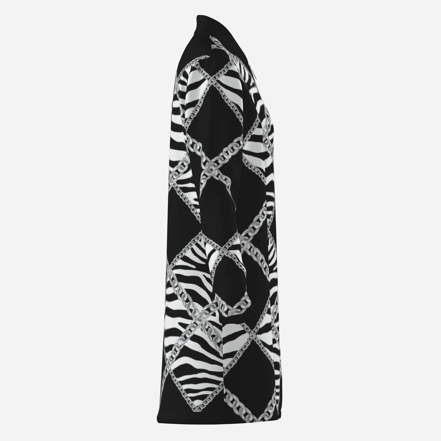 Zebra Chains Long Waist Jacket