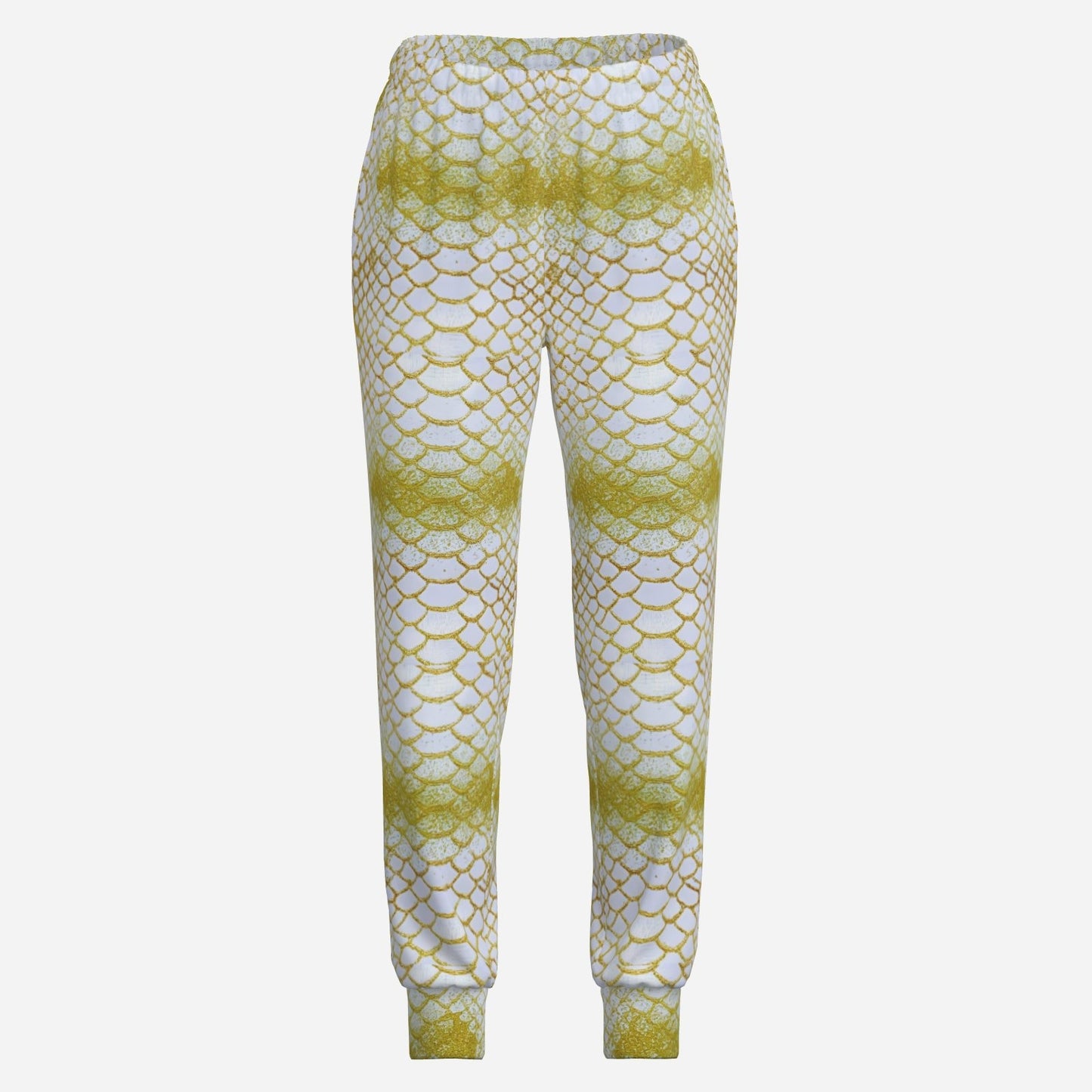 Gold White Shine Casual Joggers