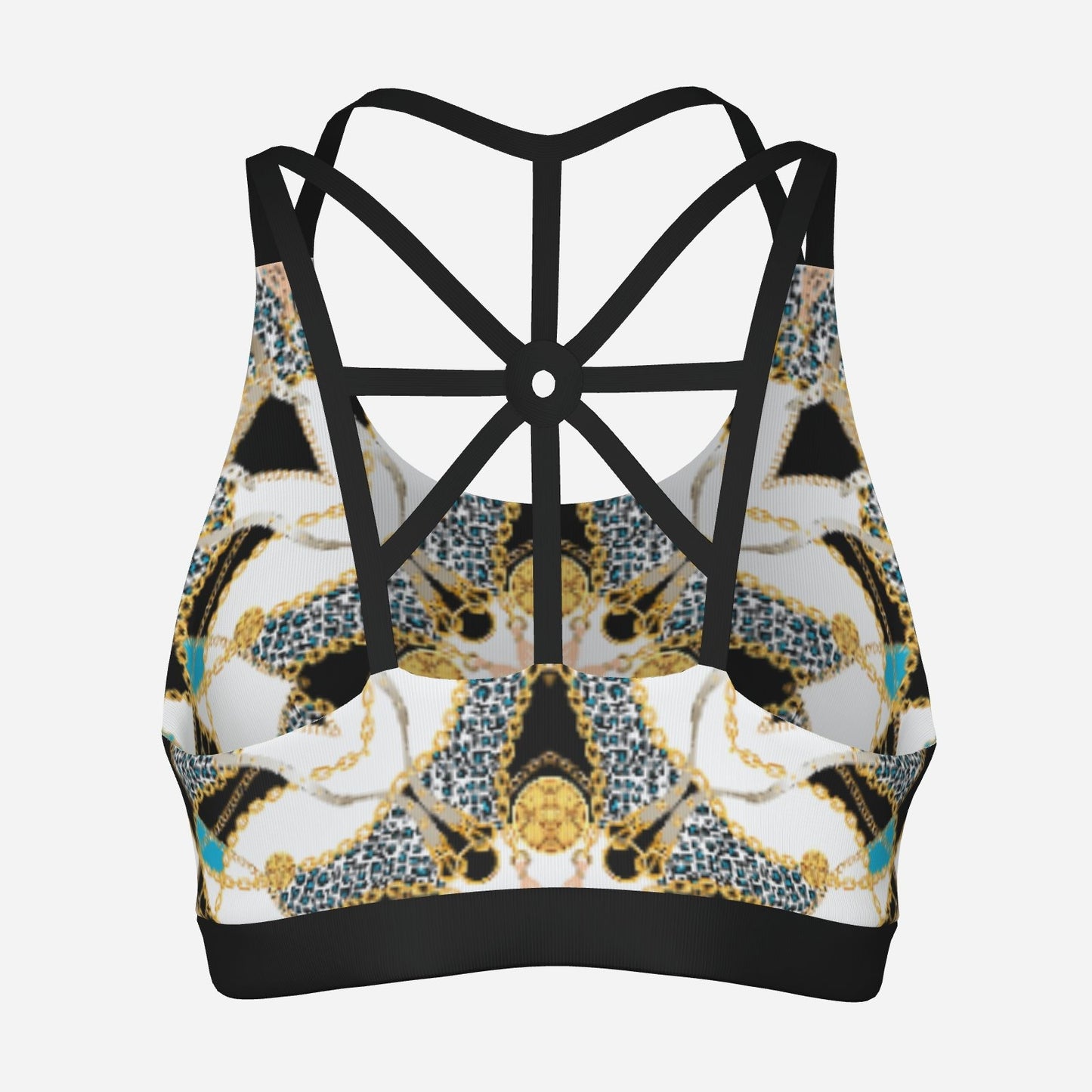 Geometric Medallion Tankini Crop Top