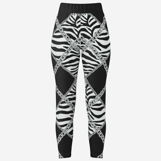 Zebra Chains High-Waist Joggers