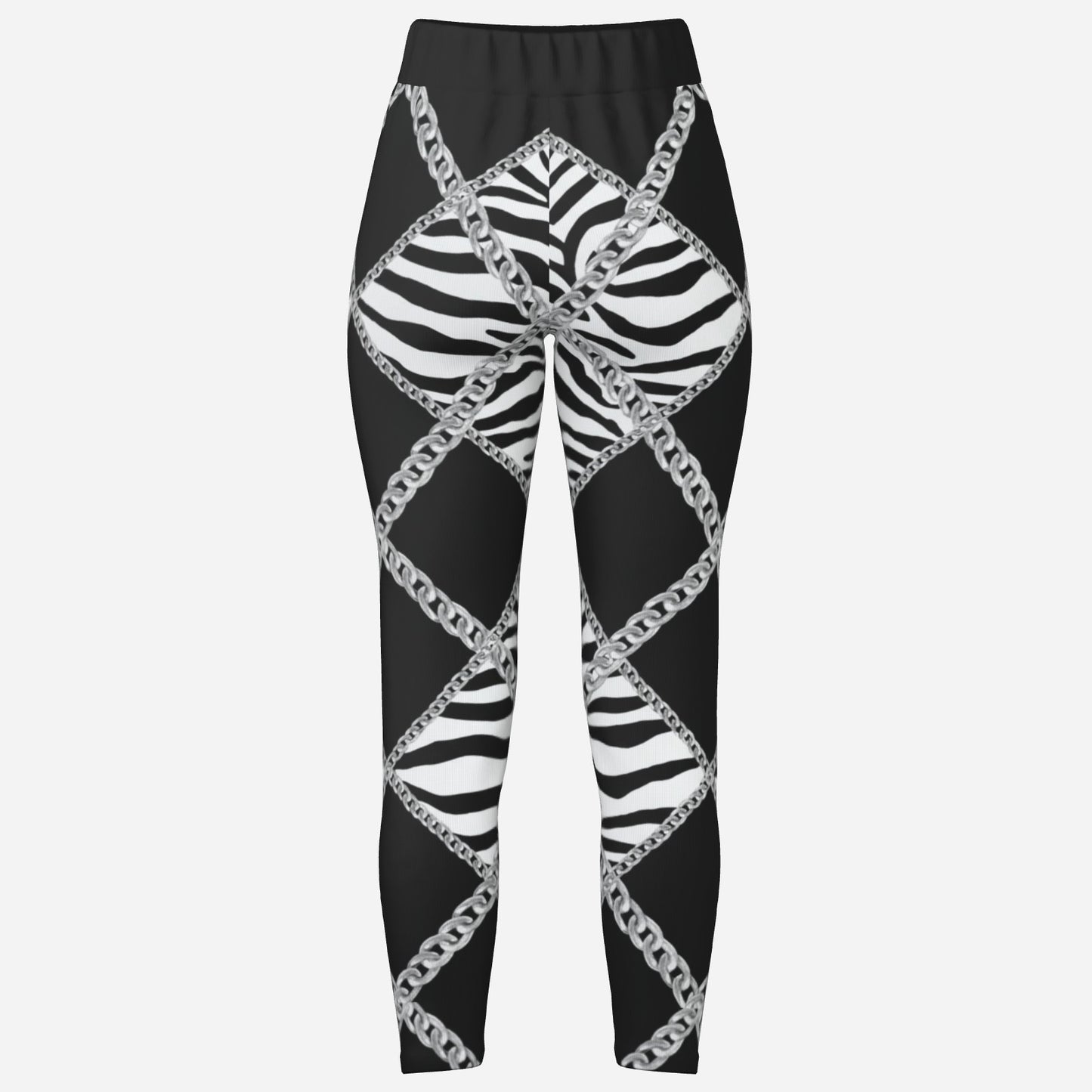 Zebra Chains High-Waist Joggers