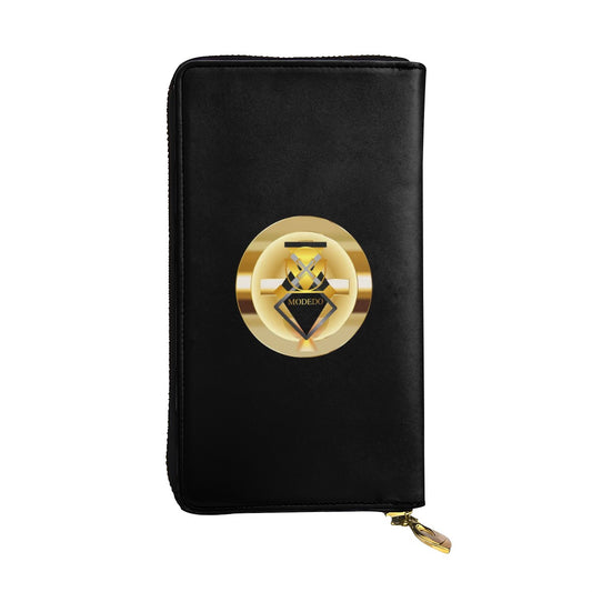 Leather Vertical Long Clutch Wallet