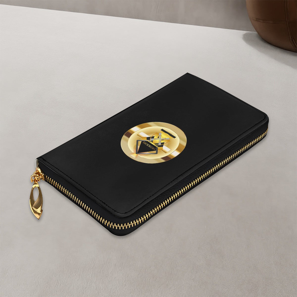 Leather Vertical Long Clutch Wallet