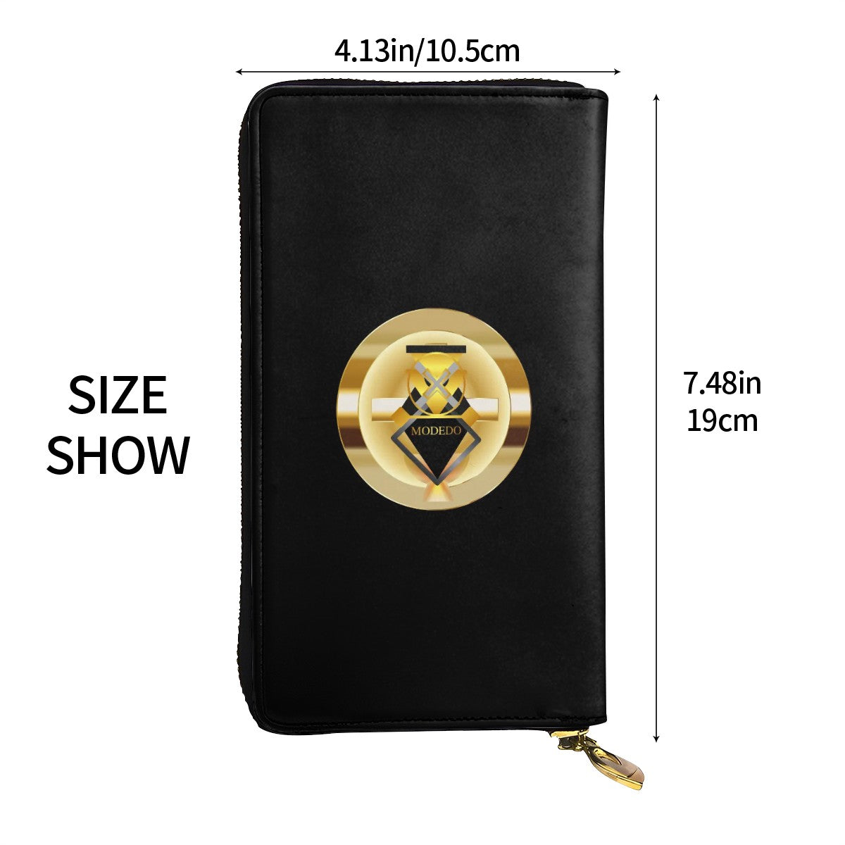 Leather Vertical Long Clutch Wallet