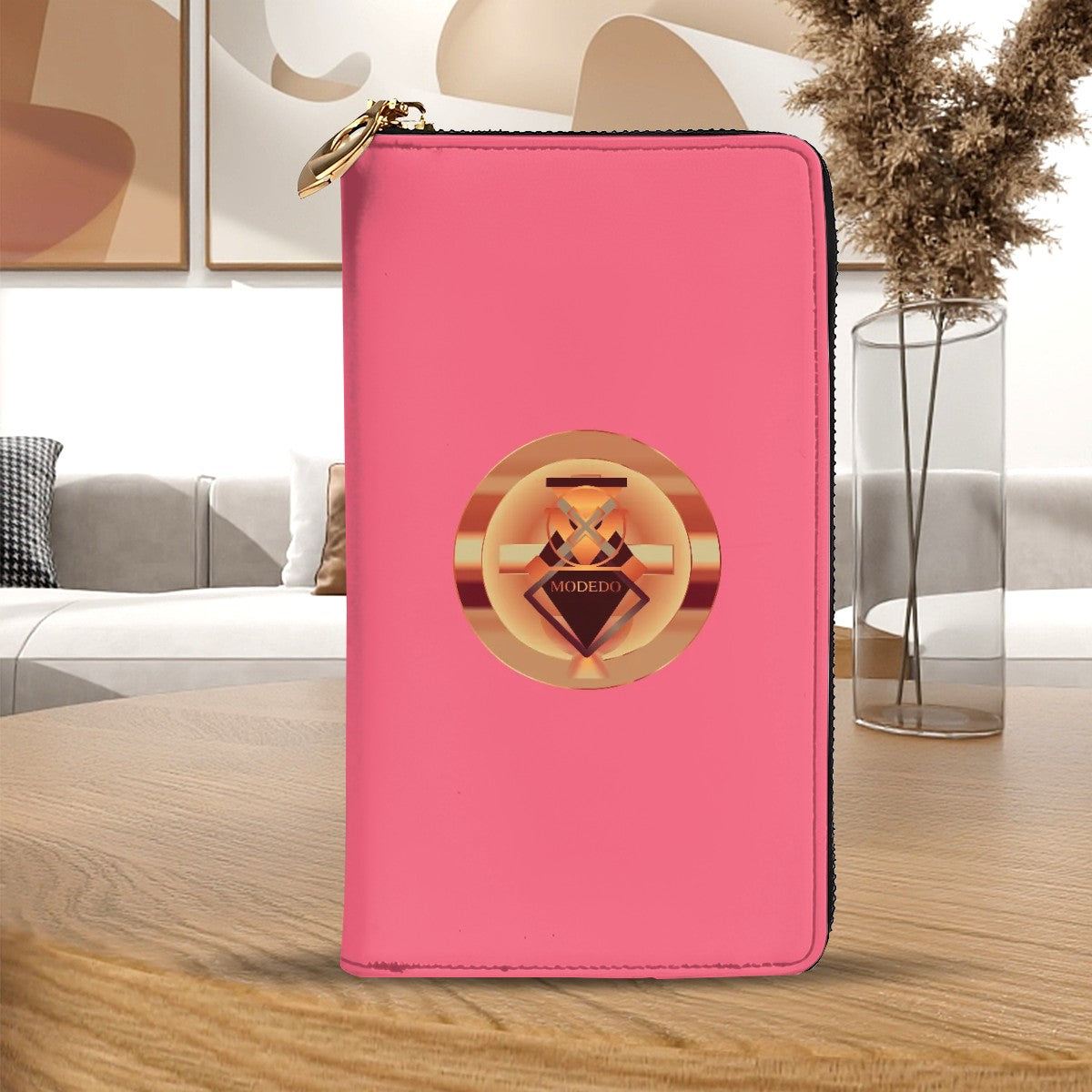 Leather Vertical Long Clutch Wallet