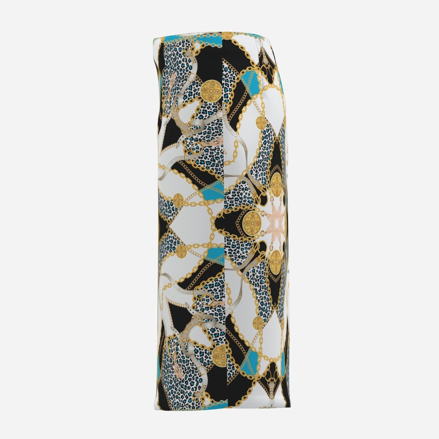 Geometric Medallion Pencil Skirt