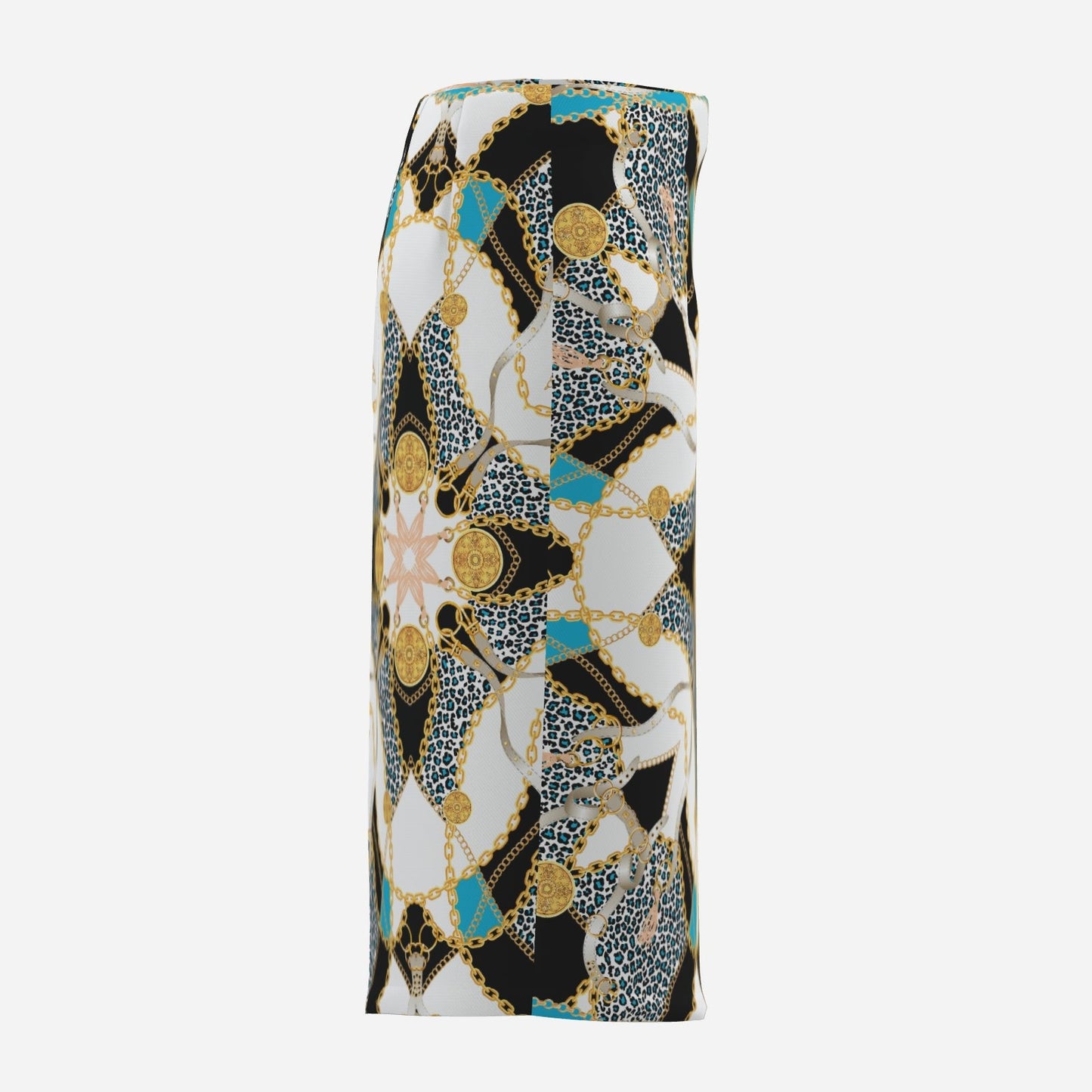 Geometric Medallion Pencil Skirt