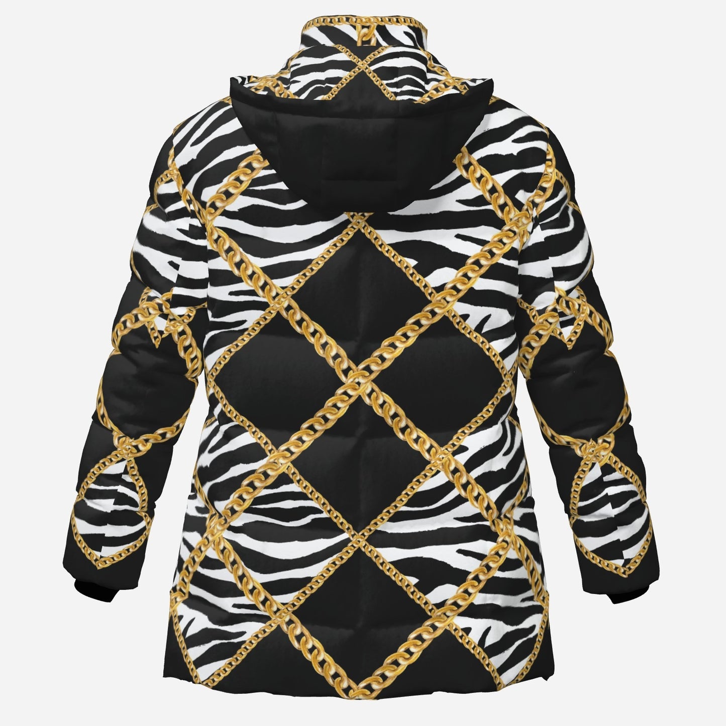 Zebra Chains Puffer Coat
